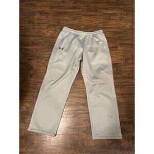 Under Armour Pants Mens XL Cold Gear Grey Loose Rival Fleece Straight Leg